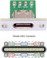 NFHK DIY OEM 5pcs/Set Type C Female Socket Connector Panel Mount with PC Board 24pin USB 2.0