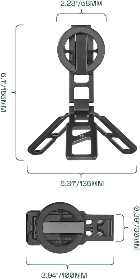 FANAUE 360 Magnetic Tripod Mount - Adjustable Aluminum Stand, Portable Foldable Design, Strong Magnetic Compatible