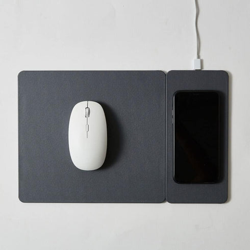POUT H3 Split Wireless Charging Mouse Pad, Fast Qi Wireless Charger Magnetically Attaches to Mousepad Mat, Compatible