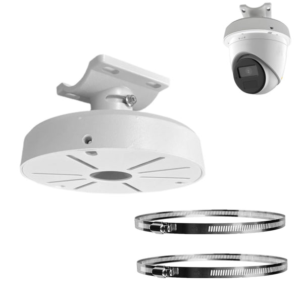 CCTV Camera Pole Mount for Dome Camera, Universal Mounting Junction Box Adapter for Duahua IP Camera