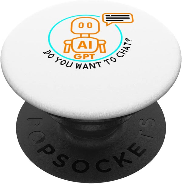 Chat AI Funny Robotics Machine Information System PopSockets Swappable PopGrip
