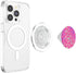 PopSockets PopGrip for MagSafe, Rainbow Leopard Cheetah Pink Design