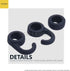 3pcs Gel Ear Bud Tips + 2pcs Ear Hook Loops Replacement for Jabra EASYCALL EASYGO Clear USA Cell Phones