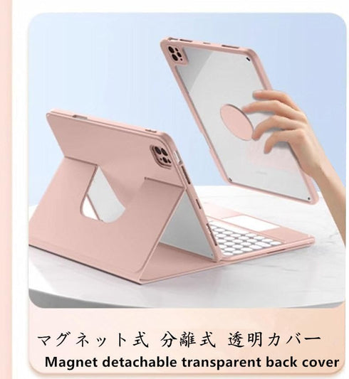 GOOVEN Keyboard Cover for iPad 10.2 inch 9th 8th 7th Gen, with Touchpad, 360° Rotating Stand, Detachable Bluetooth