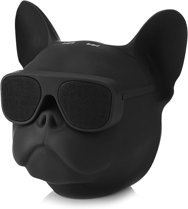 Portable Bluetooth Speaker, French Bulldog 10W Stereo Sound Music Player with 32G Extension, Radio Function