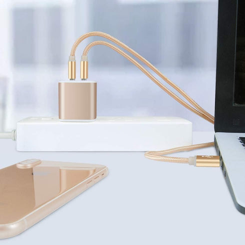 USB Power Adapter Wall Plug, Ailkin 2-Pack 5V/2.1A Fast Charging Cell Phone Cube Home/Travel Charger Block for Phone