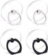 Cell Phone Ring Holder Stand Transparent Finger Grip Loop 360 Degree Rotation (2 Silver 2 Black)
