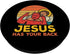 Jesus Has Your Back Jiu Jitsu Retro Christian Men Women Kids PopSockets Standard PopGrip