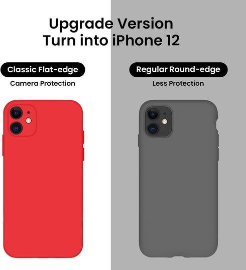 Cordking iPhone 11 Case, Upgraded Silicone with Camera Protection, Soft Anti-Scratch Microfiber Lining, 6.1 inch, Red