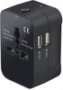 Premium Travel Adapter, Portable Universal Worldwide Power Adapter, European Travel Plug Adapter with Dual USB Charging