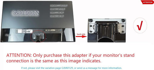 Gladiator Joe Monitor Arm/Mount VESA Bracket Adapter for LG 24MP58VQ, 24MP59G, 27MP58VQ, Laser Cut, Made in North