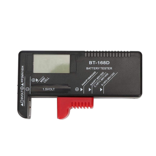Battery Tester, Model BT-168D Checker for AAA C D 9V 1.5V Button Cell Batteries