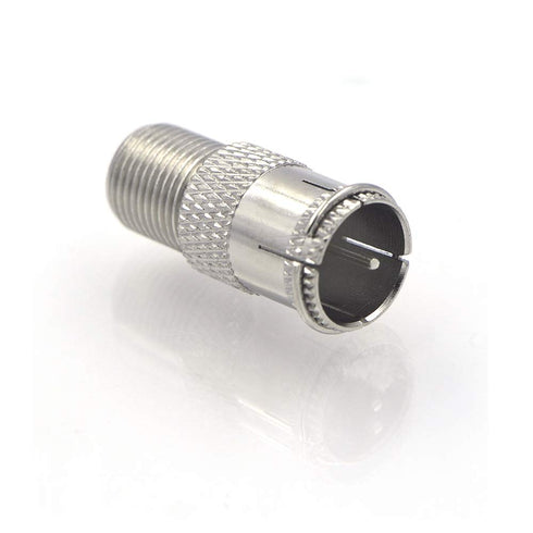 VCE Coaxial Cable Quick Connector, Quick Push On Male to F-Type Female Coax Extender, Nickel Plated Adapter for RG6, 5