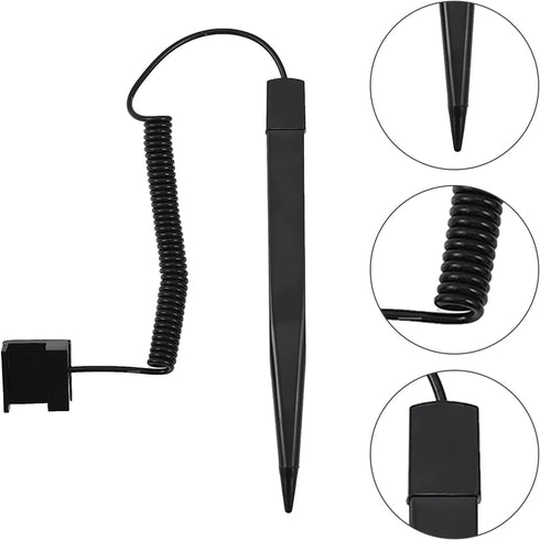 Universal Disc Tip Resistive Stylus, Capacitive Touch Screen Pen with Spring Rope for Tablet Mobile Phone Industrial PC