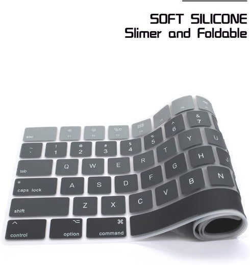 HRH Ombre Gray Silicone Keyboard Cover for Magic Keyboard with Numeric Keypad A1843 MQ052LL/A (US Layout, 2017)