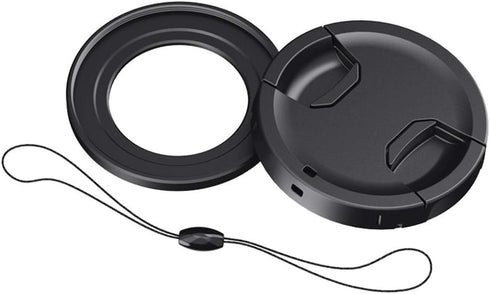 JJC 49mm Thread Filter Adapter for Canon PowerShot G7X III II G5X, includes Snap-On Lens Cap & Cap Keeper String