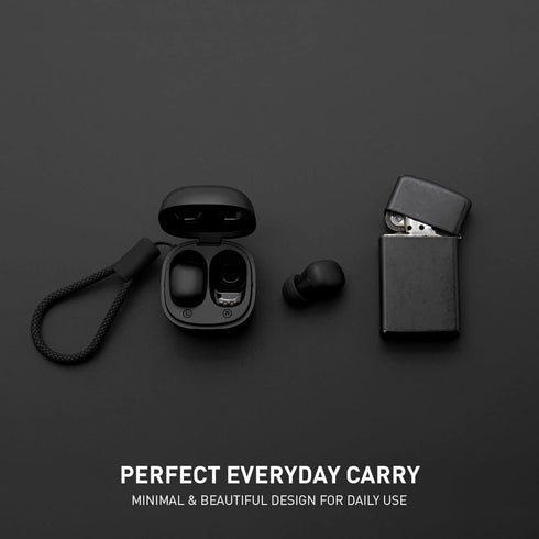 Wireless Ear Buds for Small Ears, 2.5g Lightweight Mini Earbuds, Cute Colors for Women & Kids, Bluetooth 5.3 - Black