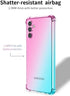Slim Flexible TPU Shock Absorption Case for Samsung Galaxy A14 5G, Pink Green, for Girls Women