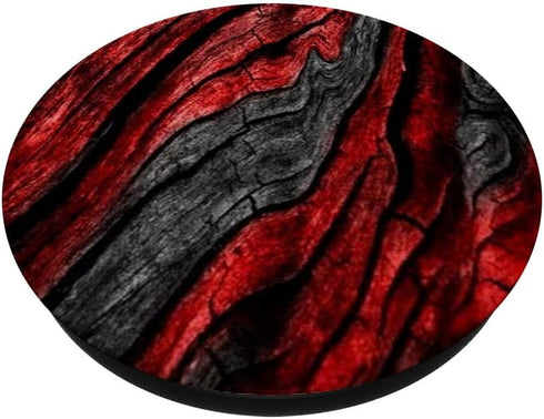 Black Red Wood Grainclear PopSockets Standard PopGrip