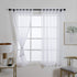 ZebraSmile 1 Panel Tab Top Voile Sheer Curtain, White Loop Sheers for Living Room, Bedroom, Small Window 69(H) X55(W) in