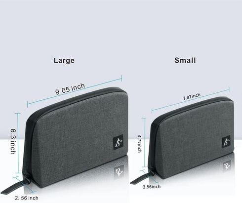 Electronic Organizer Travel Case Bag, Waterproof Small Storage Backpack for Charger, Cord, Hard Disk, Power Bank (Blue