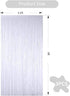 3Pcs White Metallic Tinsel Foil Fringe Curtains, 3.28ft x 6.56ft, White Photo Booth Backdrop Streamer Curtain for Party