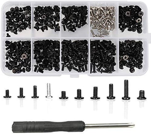 500pcs M2 M2.5 M3 Laptop Screws Kit, SSD M.2 Screws, Phillips Flat Head Tiny/Small Machine Screws Set for Electronics Repair, for Lenovo Dell IBM HP Samsung Sony Acer Asus Notebook Computer by HanTof