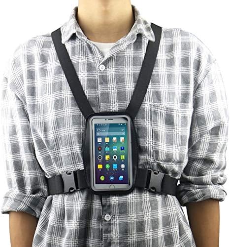Smartphone Outdoor Chest Strap Mount + Waterproof Case Holder, Fits up to 5.5inch Mobile Phones for Outdoor Activities