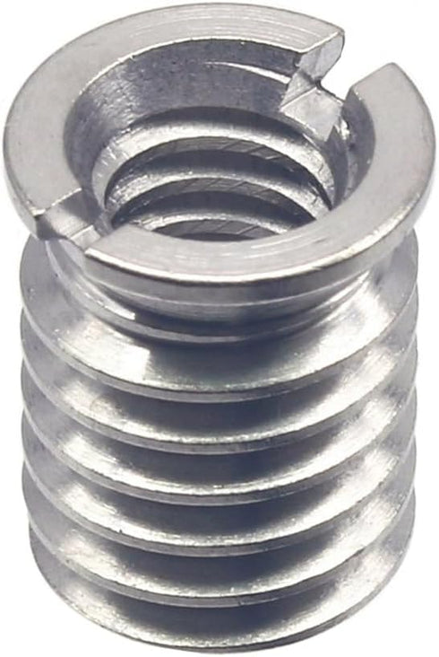 Stainless Steel 1/4"-20 Female to 3/8"-16 Male Screw Adapter, 4 Pieces, 12.5mm Height