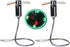DECVO USB LED Clock Fan - 90mm USB-Powered Portable Mobile Fan with Clock, LED Light Time (2 PACK)