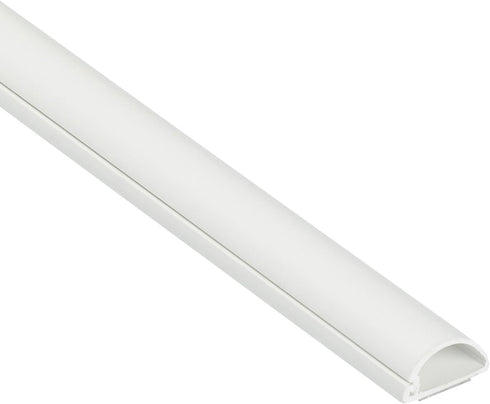 D-Line Half Round Cord Hider, Patented Cable Cover for Hiding TV Wall Mount Wires, White