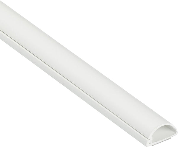 D-Line Half Round Cord Hider, Patented Cable Cover for Hiding TV Wall Mount Wires, White