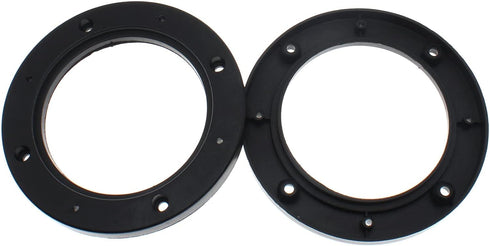 FDXGYH 2 Pcs 6.5-Inch Auto Car Universal Fit ABS Speaker Spacers Car Stereo Speaker Spacer Adaptor Ring (Black)