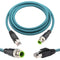 M12 to RJ45 Industrial Ethernet Cable: Automation Systems Interconnect M12 4 Pin D Code Male to RJ45 Male