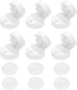 MECCANIXITY 6Pcs Wire Cord Organizer Holder,White Self 7mm Adhesive Magnetic Cable Clips