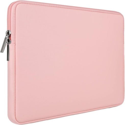 RAINYEAR 13.3 Inch Laptop Sleeve Soft PU Leather Case Water Resistant Padded Zipper Cover Protective Carrying Bag
