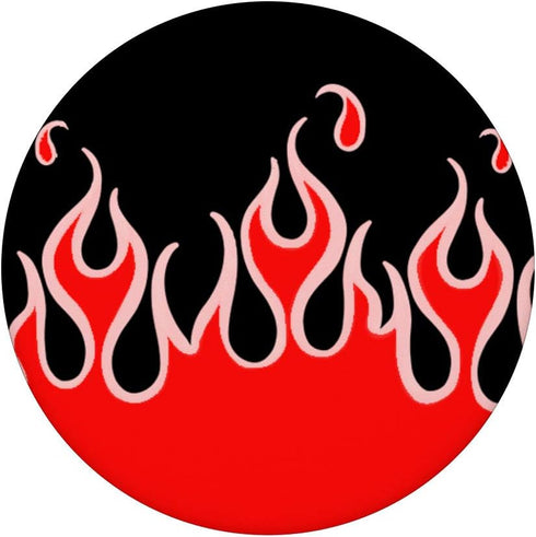 Flames Red Black 90's E-Girl PopSockets PopGrip: Swappable Grip for Phones & Tablets