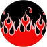 Flames Red Black 90's E-Girl PopSockets PopGrip: Swappable Grip for Phones & Tablets