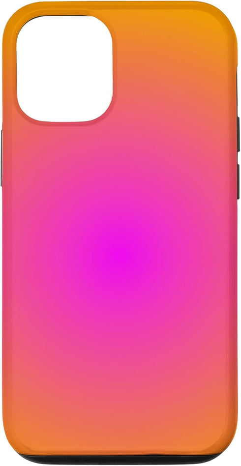 Cute Swirl Aura Case for iPhone 14, Hot Pink Orange Aesthetic Cool Print