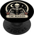 The Reader Tarot Skeleton Gothic Bookish PopSockets Standard PopGrip