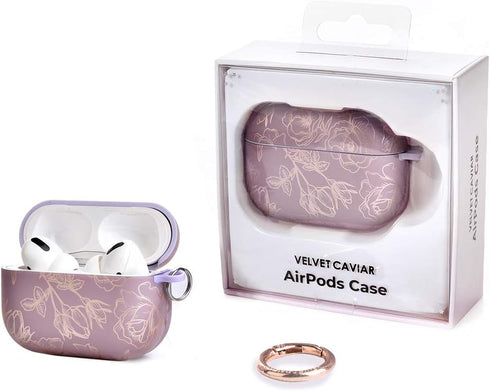 Velvet Caviar Compatible AirPods Pro Case, Cute Protective Hard Cover for Women, 1st and 2nd Generation - Dusty Rose