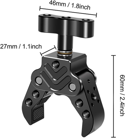 Anntery Arms-A030 Camera Super Clamp Mount Standard Metal Stud for Photography Studio Video Lighting Camera Crab Plier