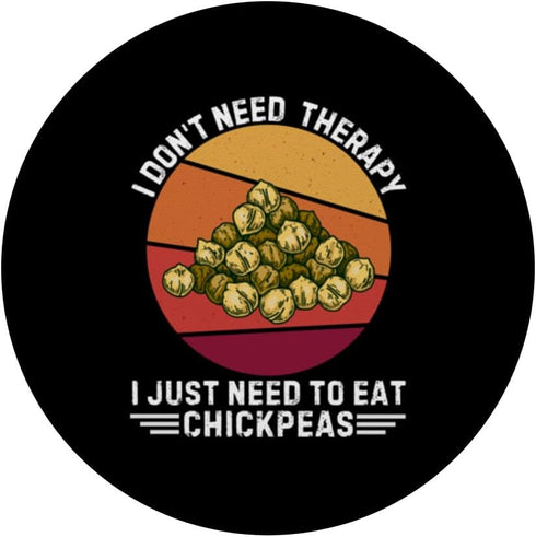 I Don't Need Therapy I Just Need To Eat Chickpeas Vintage PopSockets Standard PopGrip