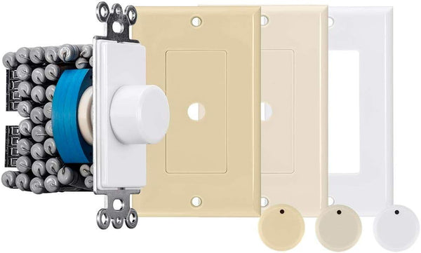 Monoprice 120-Watt Rotary Resistance Speaker Volume Control - 12-Position Switch, Multi-Color