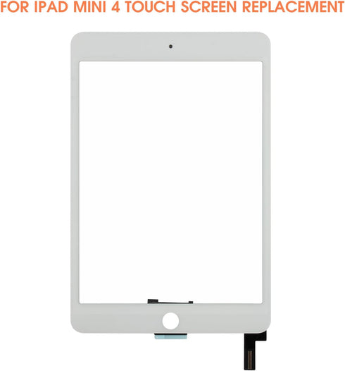 Screen Replacement for iPad Mini 4 Touch Screen Digitizer for iPad Mini 4 A1538 A1550 Touchscreen Glass Panel & Repair Tools (Without Home Button, Not LCD Screen)