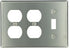 Leviton 84047-40 SS WP 3G 1TGL/2DUP STD SIZE NON MAG