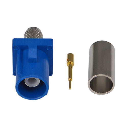 RG58 LMR195 5PCS Fakra C RF Coax Connector Crimp Jack Female for Blue GPS telematics or Navigation for Cable