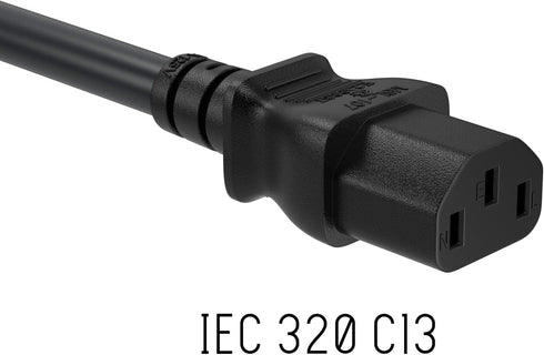 Cable Leader 4ft 14AWG 5-15P C13 3-Prong Computer Power Cord, NEMA to IEC AC Power Cable, Heavy Duty Replacement Power