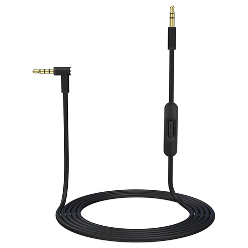 Replacement Audio Cable Cord with in-line Microphone, Compatible with Beats Headphones (Black)