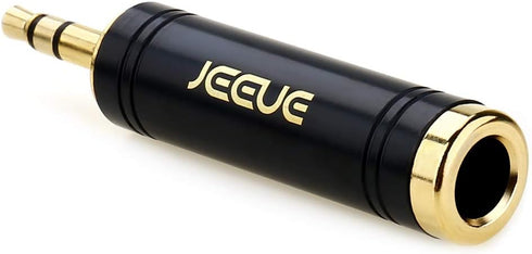 3.5mm(1/8") Male to 3.5mm(1/4") Female Headphones Adapter Pure Copper Jack Adaptor -Black